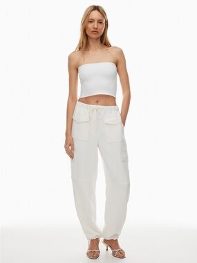 Aritzia Wilfred Mercy Cargo Pants Cream Jogger Utility Size 4